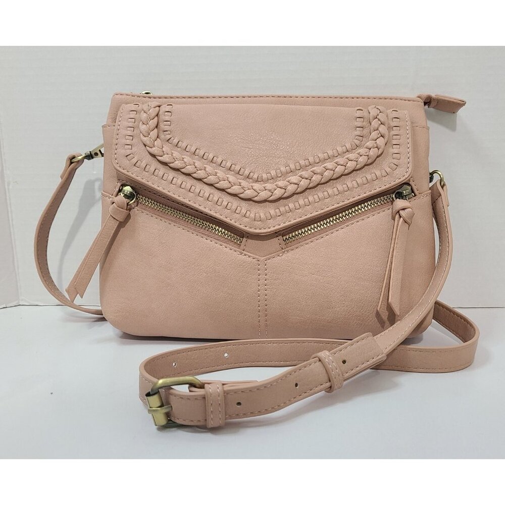 Antik Kraft Small Leather Braided Shoulder Bag Beige